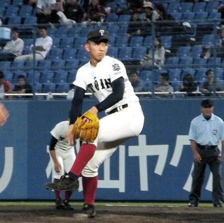 花咲徳栄戦に先発した大阪桐蔭・柿木