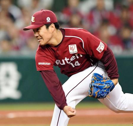 力投する楽天・則本昂大＝メットライフドーム（撮影・棚橋慶太）