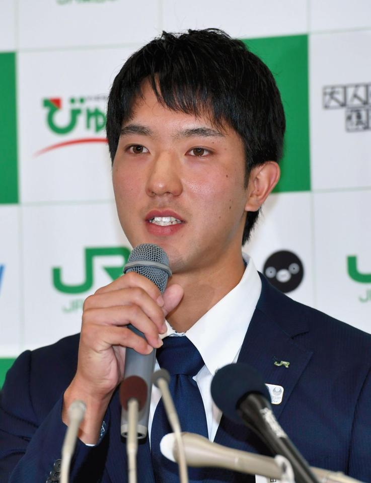 オリックスにドラフト１位で指名されたＪＲ東日本・田嶋