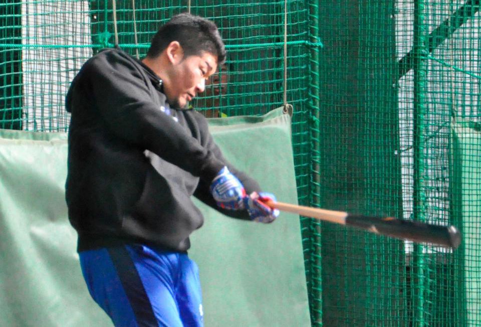 　練習を公開した筒香