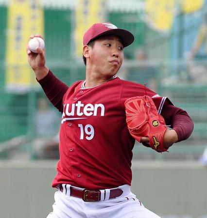 阪神との練習試合に先発した楽天・藤平＝宜野座（撮影・堀内翔）