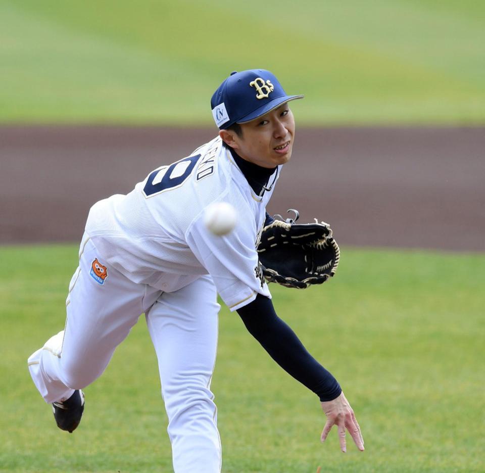 　先発し力投するオリックス・金子千尋