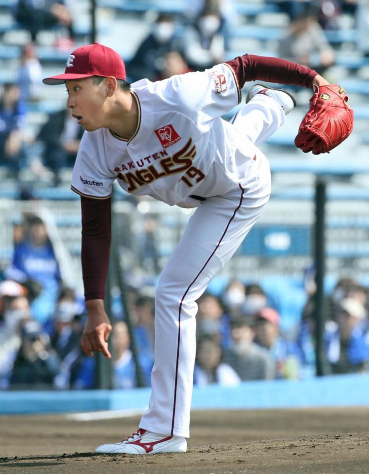 　ＤｅＮＡ戦に先発し６回４失点の楽天・藤平＝静岡
