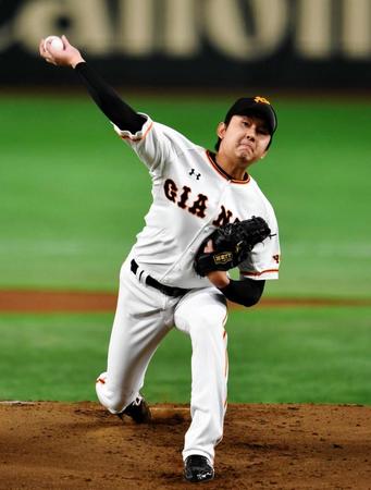 力投する巨人・野上