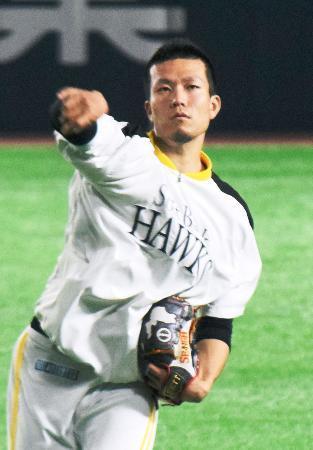 ソフトＢ千賀が投手指名練習参加 ２３日に右上腕張りで緊急降板