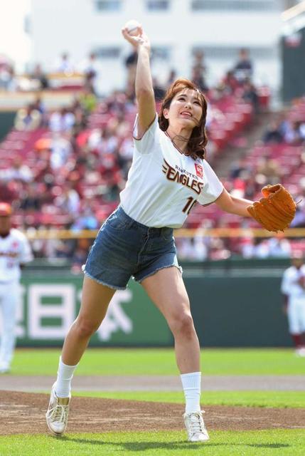 葉加瀬マイ、ノーバン始球式「DYNAMITE BOAT RACEデー」