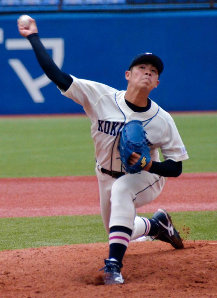 今季初完封を飾った国学院大・清水