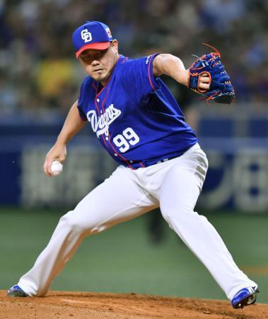 　阪神戦に先発し６回を１失点で２勝目を挙げた中日・松坂＝ナゴヤドーム