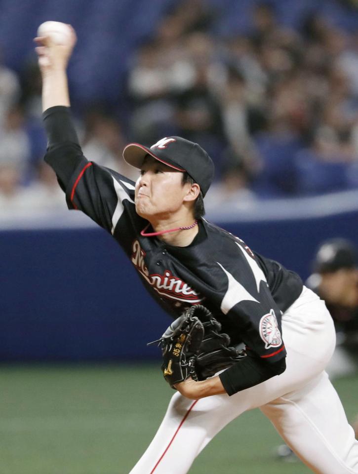 　中日戦に先発したロッテ・渡辺＝ナゴヤドーム