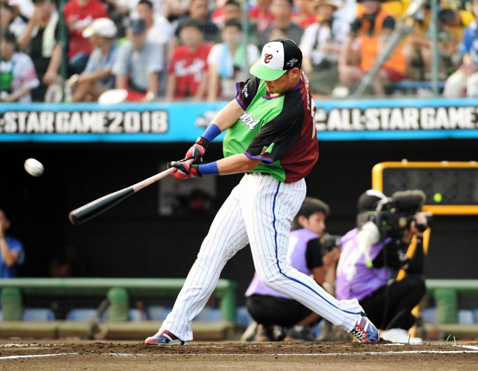 ホームランダービーで優勝したＤｅＮＡ・筒香嘉智＝リブワーク藤崎台球場（撮影・棚橋慶太）