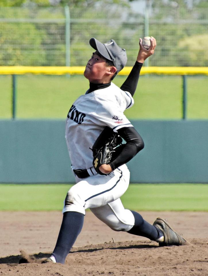 　自己最速１４４キロをマークした脇町・立木