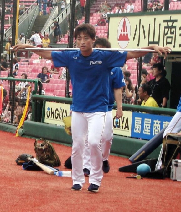 １軍に昇格した日本ハム・白村