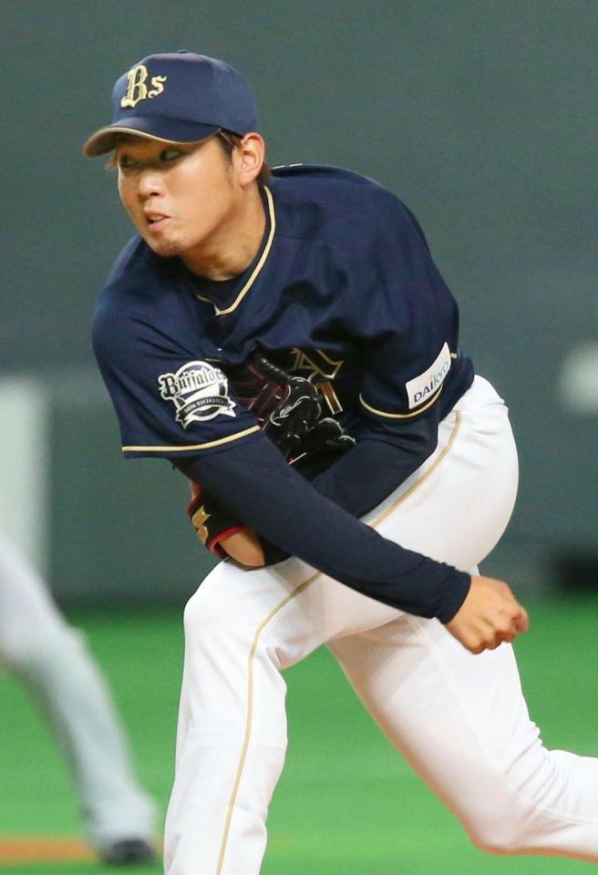 日本ハム戦に先発したオリックス・西＝札幌ドーム（共同）