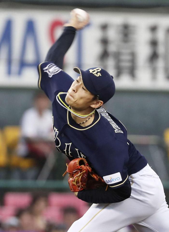 　楽天戦に先発したオリックス・山岡＝楽天生命パーク