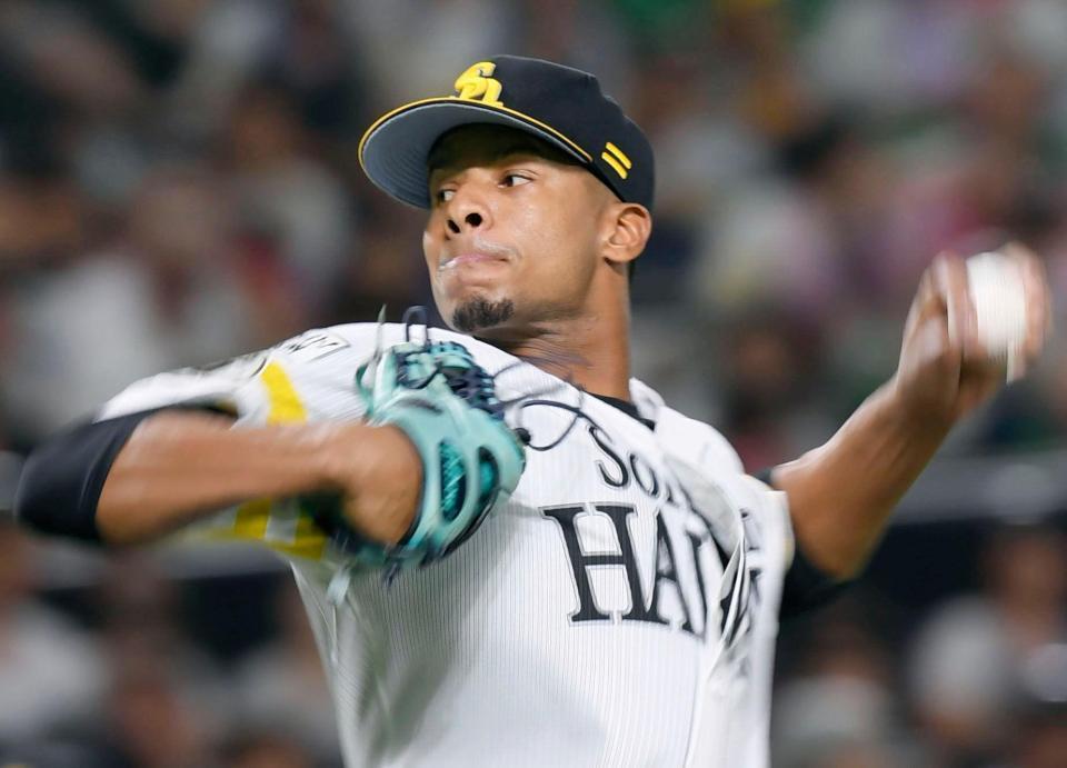 西武戦に先発したソフトバンクのミランダ＝ヤフオクドーム