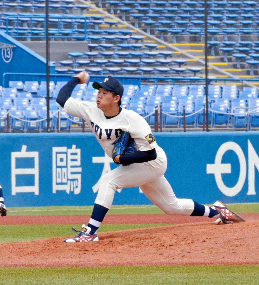 　７回２失点と好投した東洋大・上茶谷