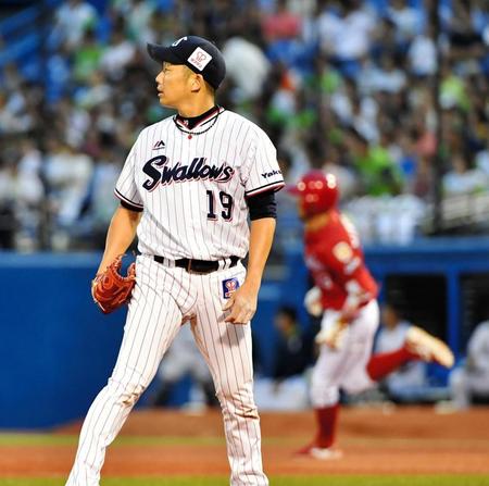 ３回、菊池（右）に２ランを浴びる石川