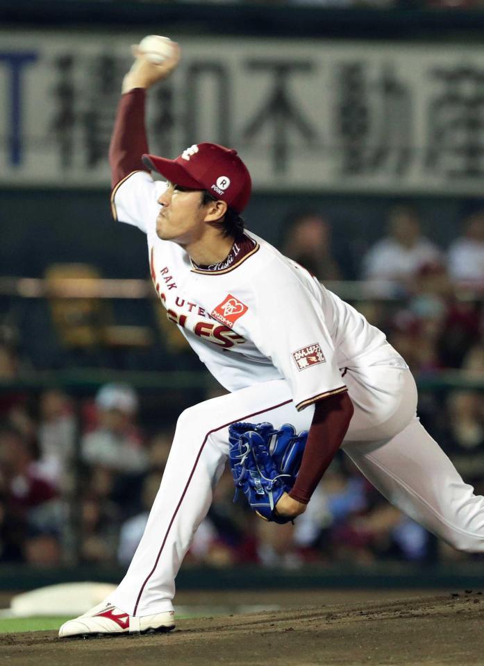 　ロッテ戦に先発した岸