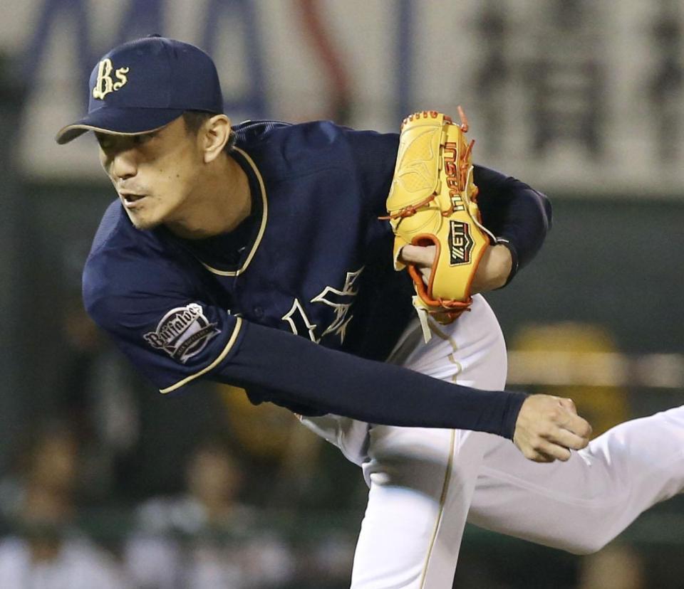 　９回に登板し、35セーブ目を挙げたオリックス・増井＝楽天生命パーク