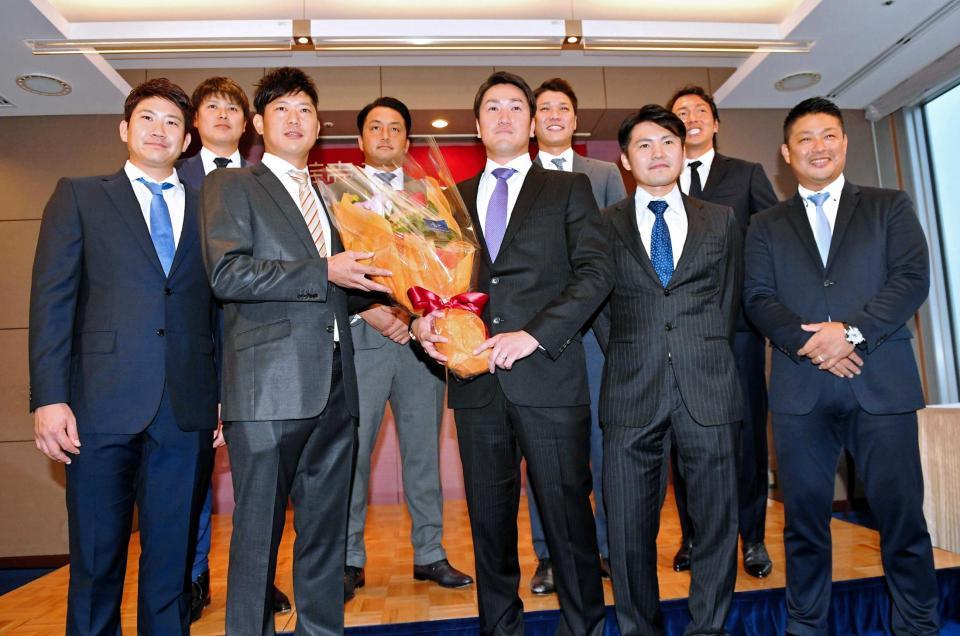 　現役引退を表明した巨人・山口鉄也