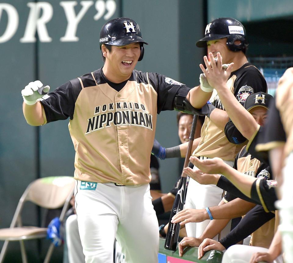 日本ハム 横尾の左翼ポール直撃 おにぎりソロ で先制 野球 デイリースポーツ Online