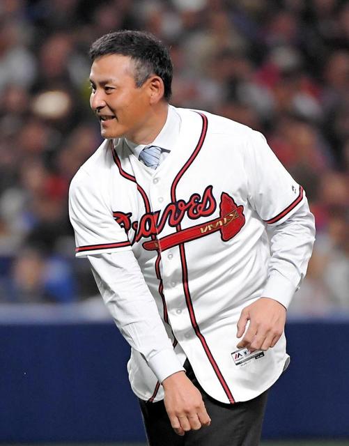 川上憲伸氏が始球式「プロ１年目に打ち込まれた」自身の日米野球振り返る