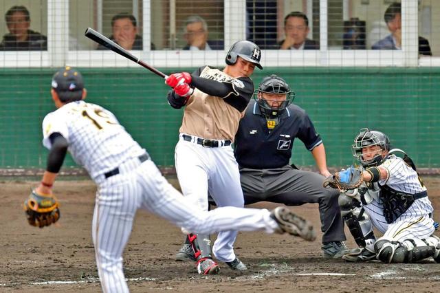 日本ハム・清宮、侍Ｊ稲葉監督の前で藤浪撃ち「素晴らしい投手から打てた」　