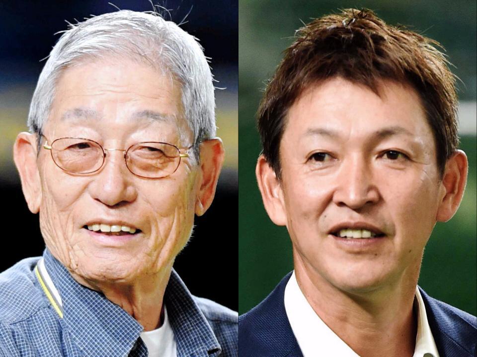 権藤博氏（左）と立浪和義氏