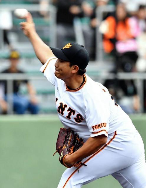 巨人・菅野　今季初登板　最速１５１キロもソロ本塁打浴びる