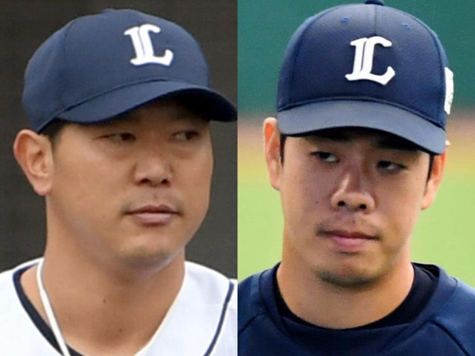 　西武・内海（左）と多和田