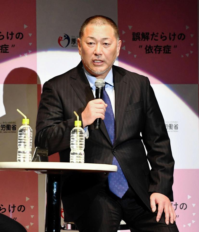 清原和博氏 舞台裏で 緊張してきました 声が震え 出席者から がんばれ 野球 デイリースポーツ Online