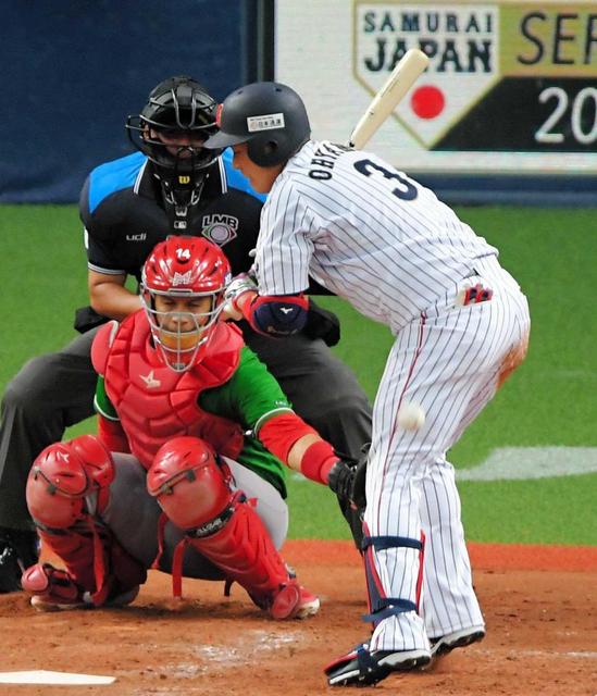阪神で唯一出場の大山　侍初盗塁も死球　負傷で途中交代