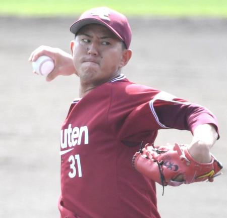 ３回を無失点に抑えた楽天・福井優也＝コザしんきんスタジアム（撮影・棚橋慶太）