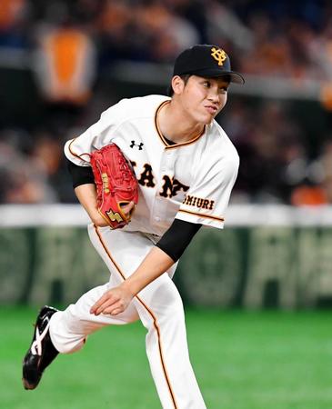 力投する巨人・高橋優貴＝東京ドーム（撮影・高部洋祐）