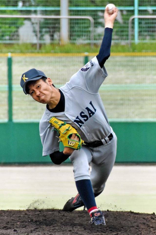 　完封勝利を収めた関大・高野