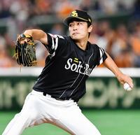 力投するソフトバンク先発ソフトバンク・和田毅＝東京ドーム（撮影・出月俊成）