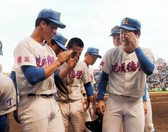 花咲徳栄・韮沢、3年目の夏甲子園で初の初戦敗退 明石商のエース中森