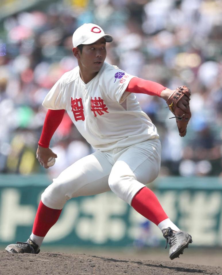 智弁和歌山の池田投手＝甲子園