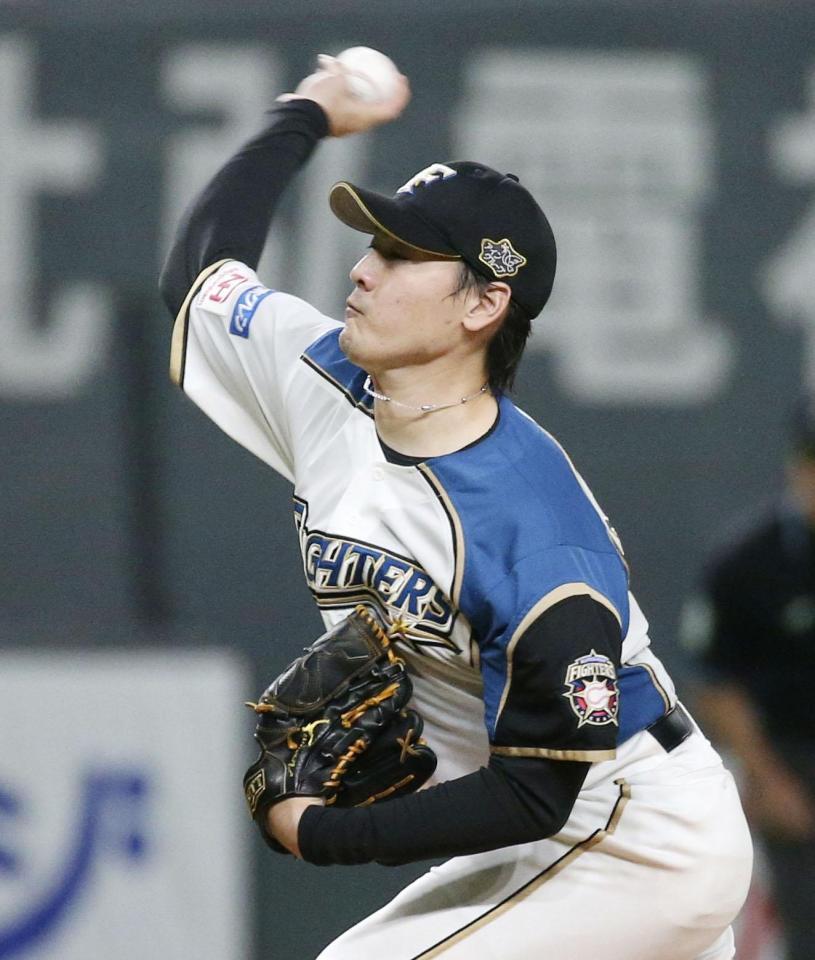 　オリックス戦に先発し、６回４失点で両リーグ最多の１４勝目を挙げた日本ハム・有原