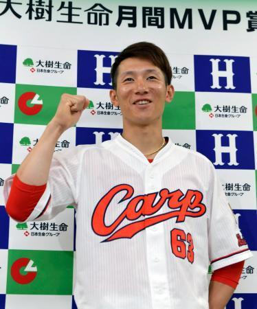 広島の西川、西武の森らが初受賞プロ野球、８月の月間ＭＶＰ