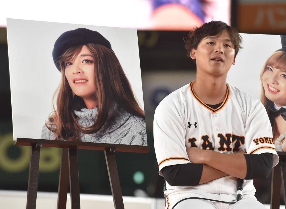 「ジャイアンツ・ビューティー・ワン・グランプリ」で優勝した巨人・石川慎吾＝東京ドーム（撮影・金田祐二）