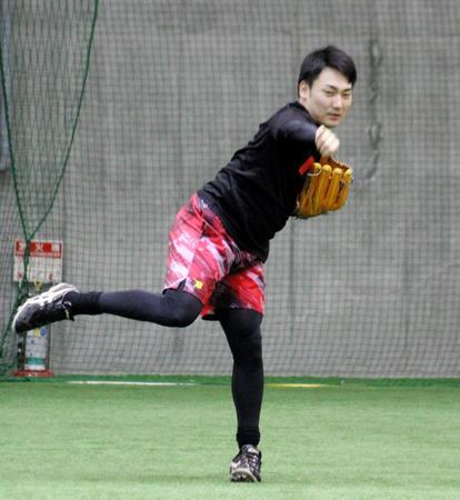 　ジャイアンツ球場での自主トレ納めとなった丸