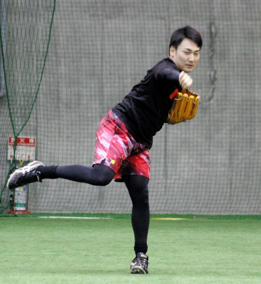 　ジャイアンツ球場での自主トレ納めとなった丸