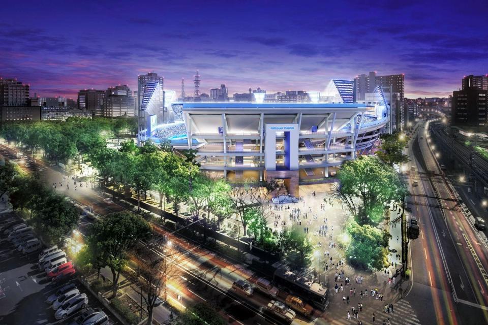 工事が完了した横浜スタジアムのイメージ