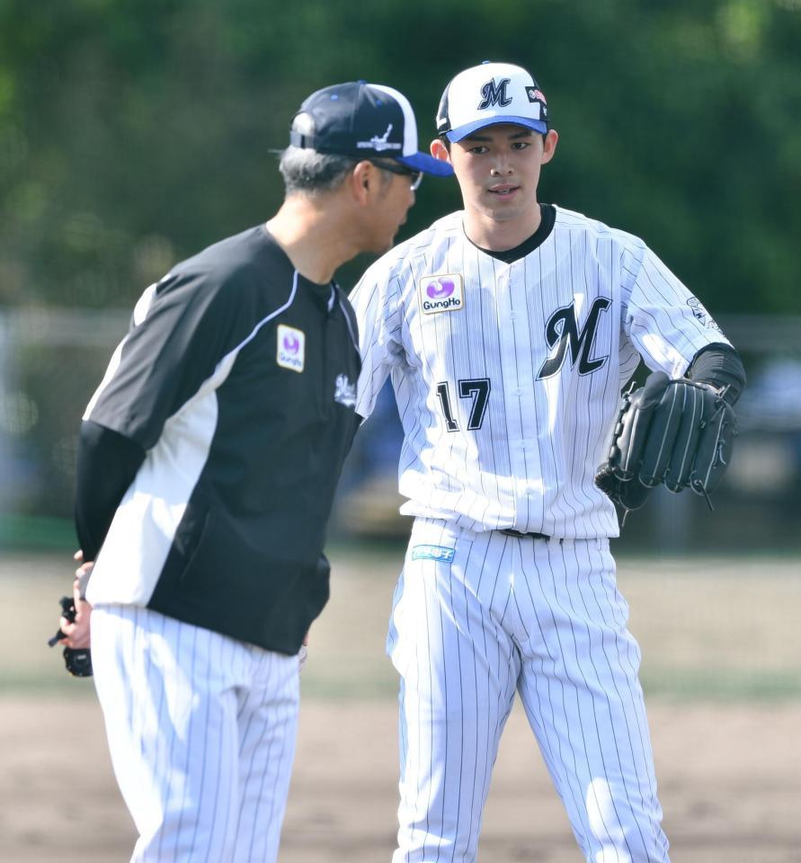 ロッテ ドラ1佐々木朗をマンツーマン指導 吉井コーチ「計画通りにやりたい」 野球 デイリースポーツ Online