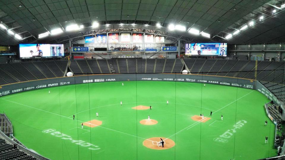 無観客で行われた札幌ドームの日本ハム対オリックス