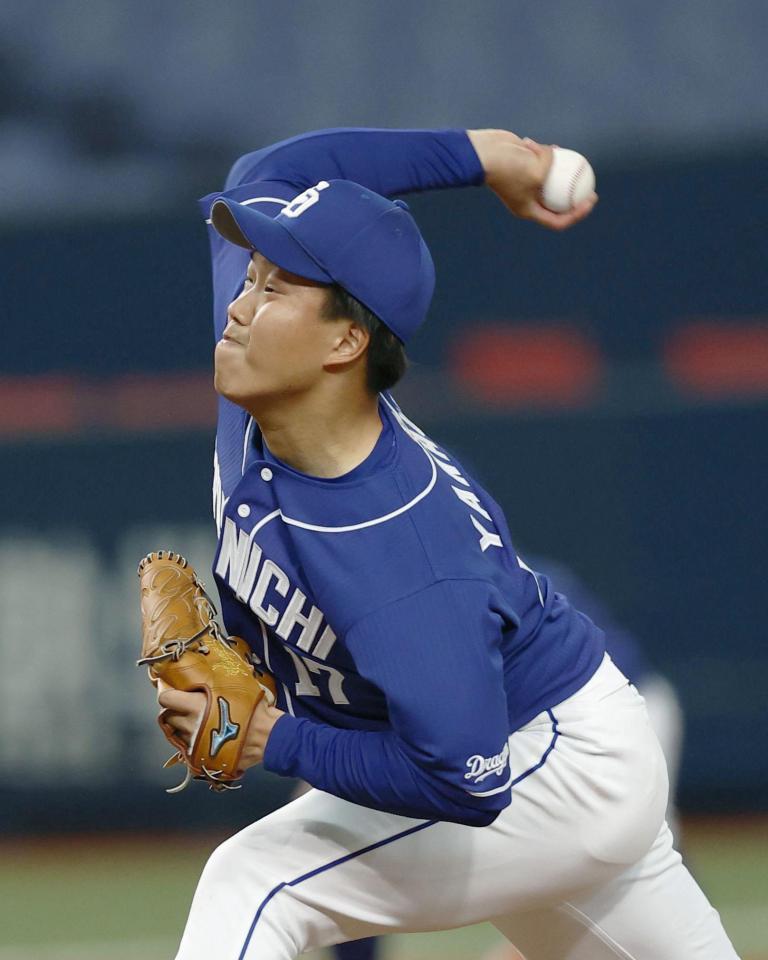 　オリックス戦に先発し、６回３安打１失点だった中日・柳＝京セラドーム（共同）