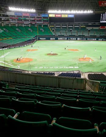 　ソフトバンク-阪神のオープン戦が無観客で行われたペイペイドーム