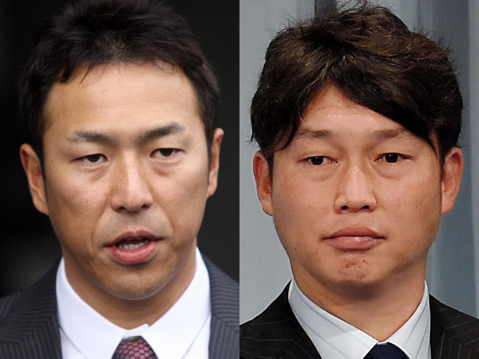 黒田博樹氏（左）と新井貴浩氏