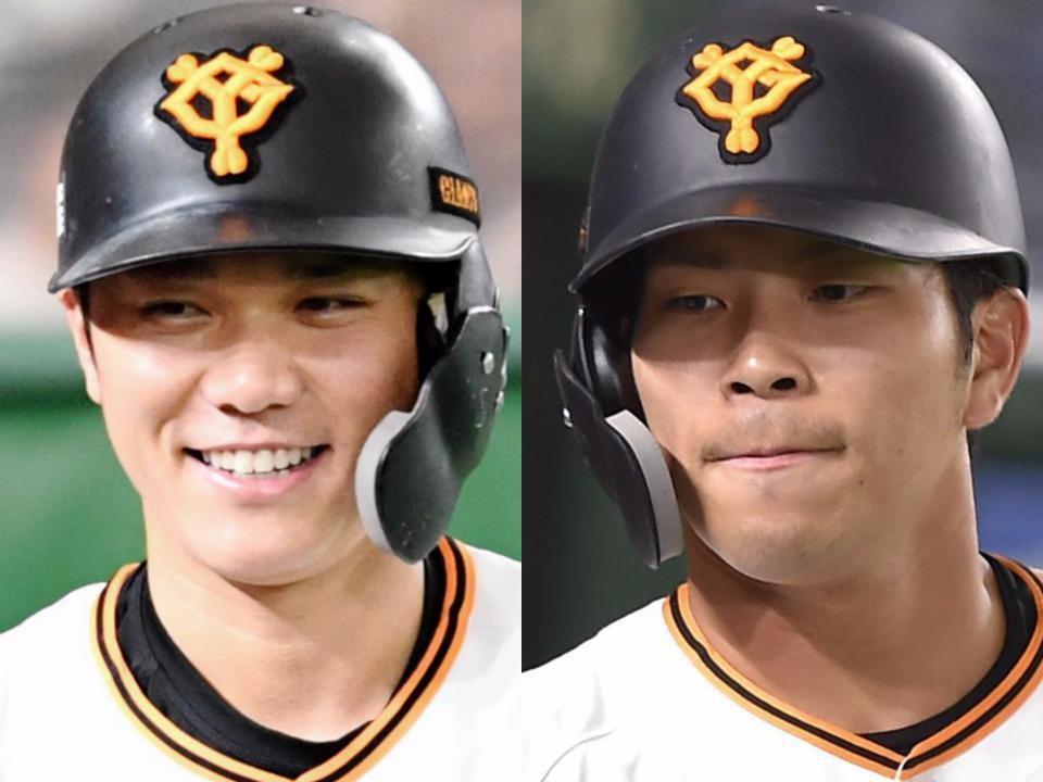 　巨人の坂本勇人と大城卓三